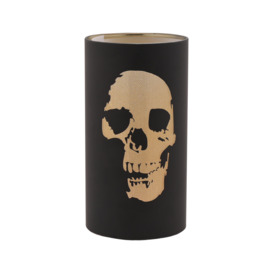 Hocus Pocus Halloween Black and Gold LED Skull Silhouette Lantern - thumbnail 3