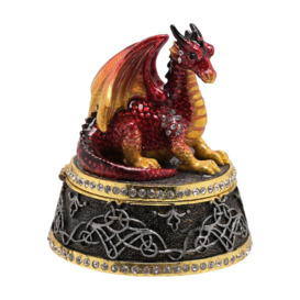 Hocus Pocus Halloween Gothic Red Dragon Jewellery Box