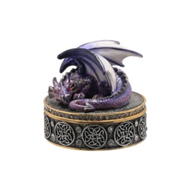 Hocus Pocus Halloween Gothic Purple Dragon Jewellery Box
