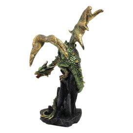 Hocus Pocus Halloween Green Dragon on Rocks Figurine - thumbnail 3