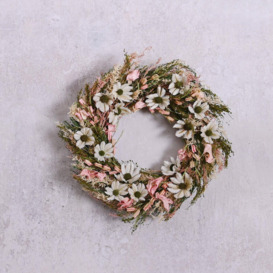 Dried Floral Wreath - Pink & White - thumbnail 2