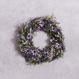 Dried Floral Wreath -Purple - thumbnail 2