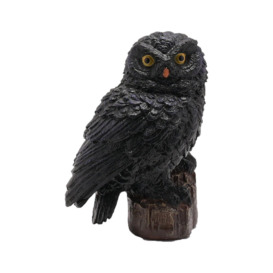 Hocus Pocus Halloween Black Owl Figurine