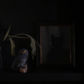 Hocus Pocus Halloween Black Owl Figurine - thumbnail 2
