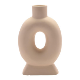 Cream Oval Style Vase