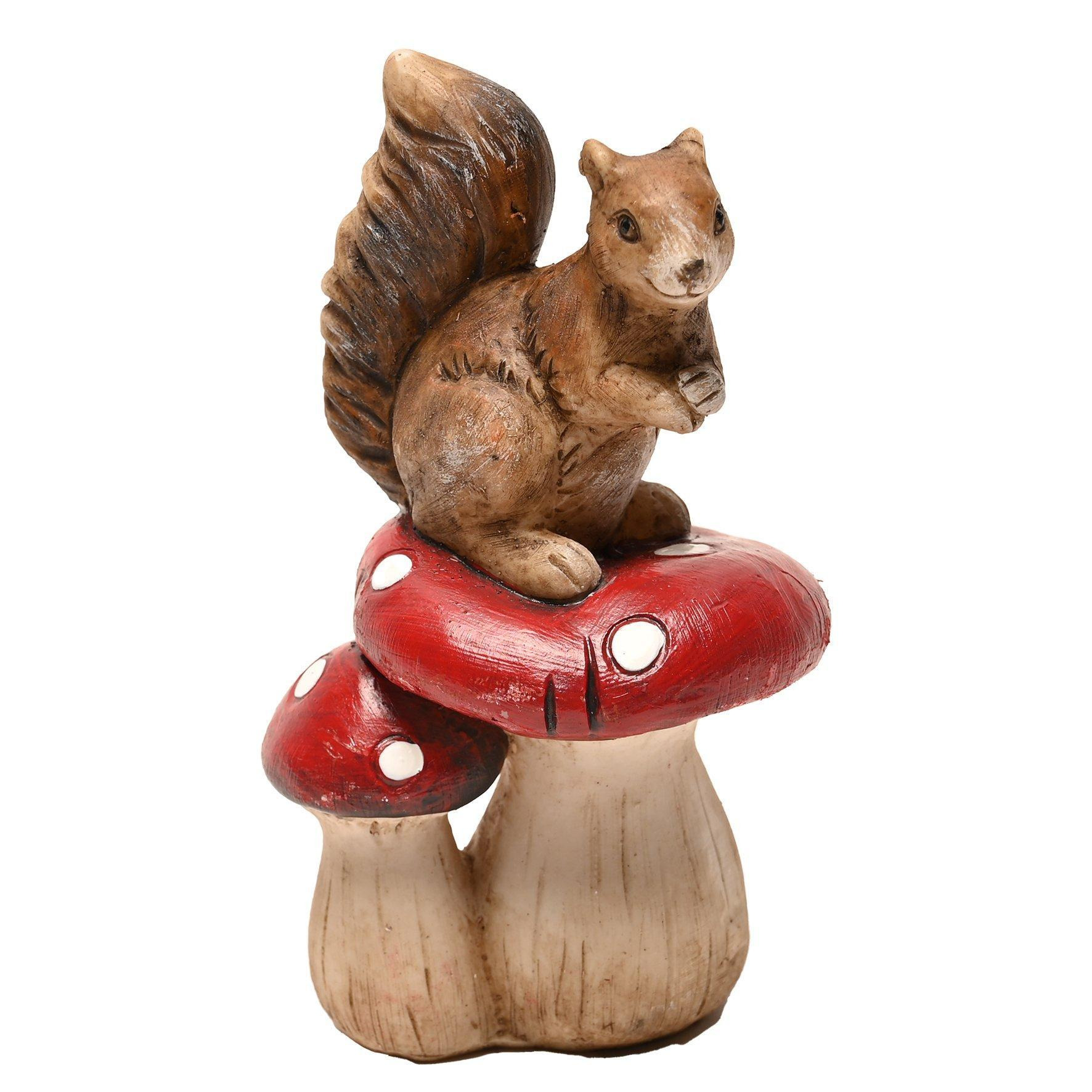 Country Living Squirrel Standing on Mushrooms Ornament - image 1