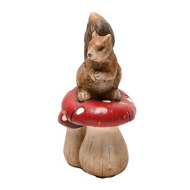 Country Living Squirrel Standing on Mushrooms Ornament - thumbnail 2