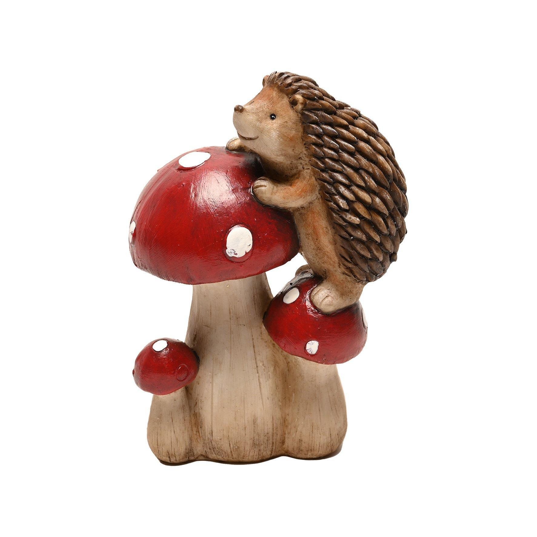 Country Living Hedgehog Climbing Mushrooms Ornament - image 1
