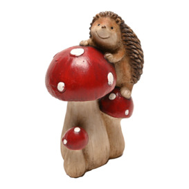 Country Living Hedgehog Climbing Mushrooms Ornament - thumbnail 2