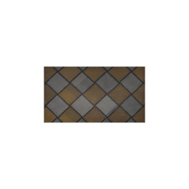 Platina Scraper Rubber Doormat 40x70cm Silver/Gold