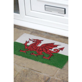 Eco Friendly Latex Backed Coir Entrance Door Mat 40 x 70 cm Welsh Dragon - thumbnail 2