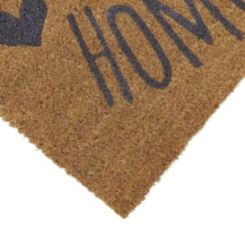 Eco-Friendly Expression Latex Backed Coir Entrance Door Mat, 40x60cm, Happiness Design - thumbnail 2