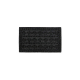Knit Rubber Backed Indoor Doormat 45x75cm Charcoal