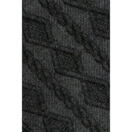 Knit Rubber Backed Indoor Doormat 45x75cm Charcoal - thumbnail 3