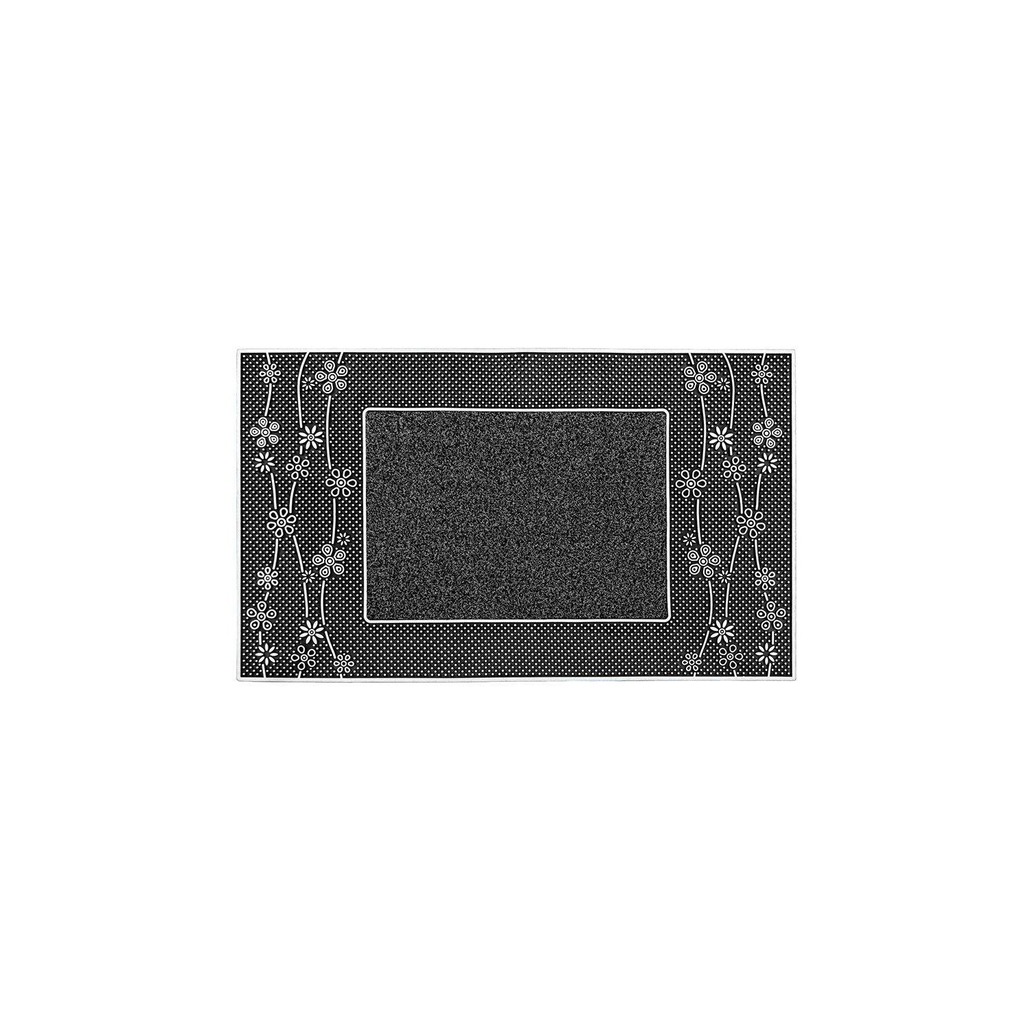 Daisy PVC Pin Scraper Doormat 45x75cm Silver - image 1