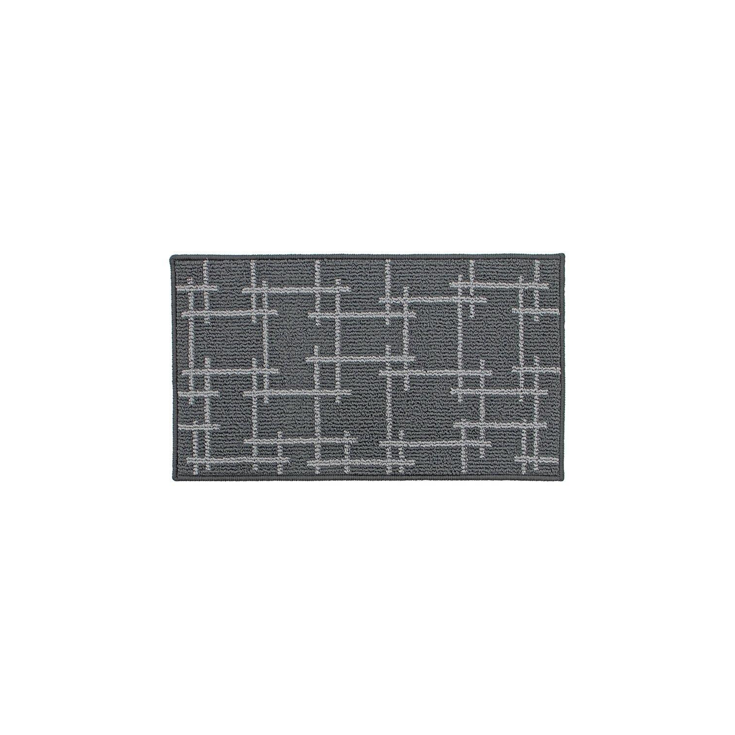 Vector Machine Washable Latex Backed Doormat, 40x70cm, Grey - image 1