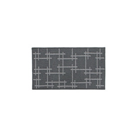 Vector Machine Washable Latex Backed Doormat, 40x70cm, Grey - thumbnail 1