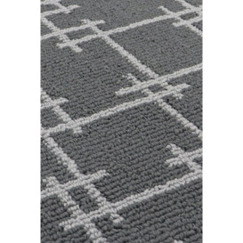 Vector Machine Washable Latex Backed Doormat, 40x70cm, Grey - thumbnail 3