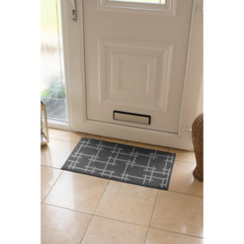 Vector Machine Washable Latex Backed Doormat, 40x70cm, Grey - thumbnail 2