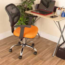 Loft Home Office Home Office Chair, Black Mesh Back, Orange Fabric Seat With Chrome Base - thumbnail 2