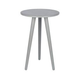 Distressed Grey Pine Wood Leg Round Side Table