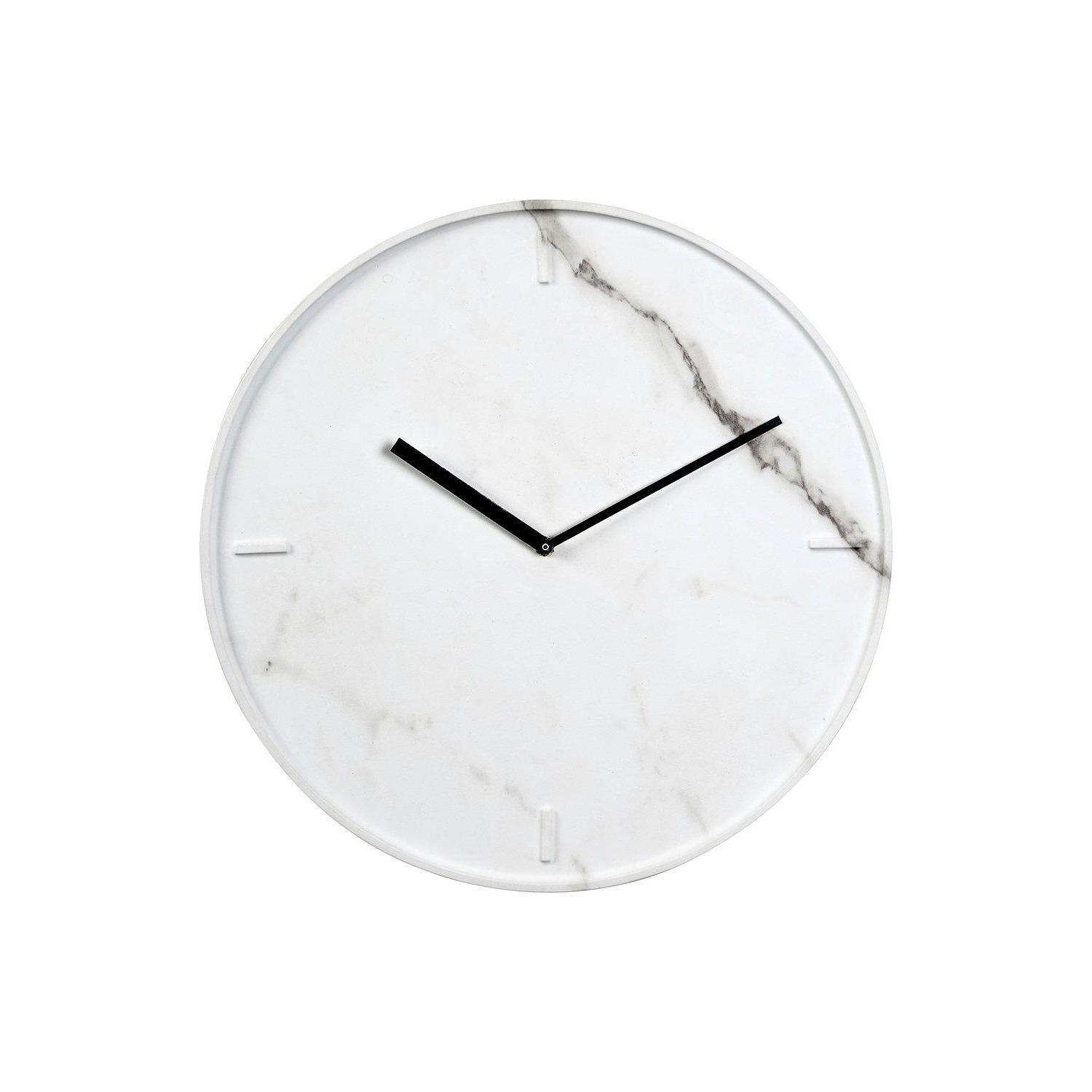 Modena White Marble Veneer Round Wall Clock - image 1