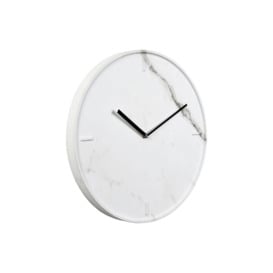 Modena White Marble Veneer Round Wall Clock - thumbnail 2