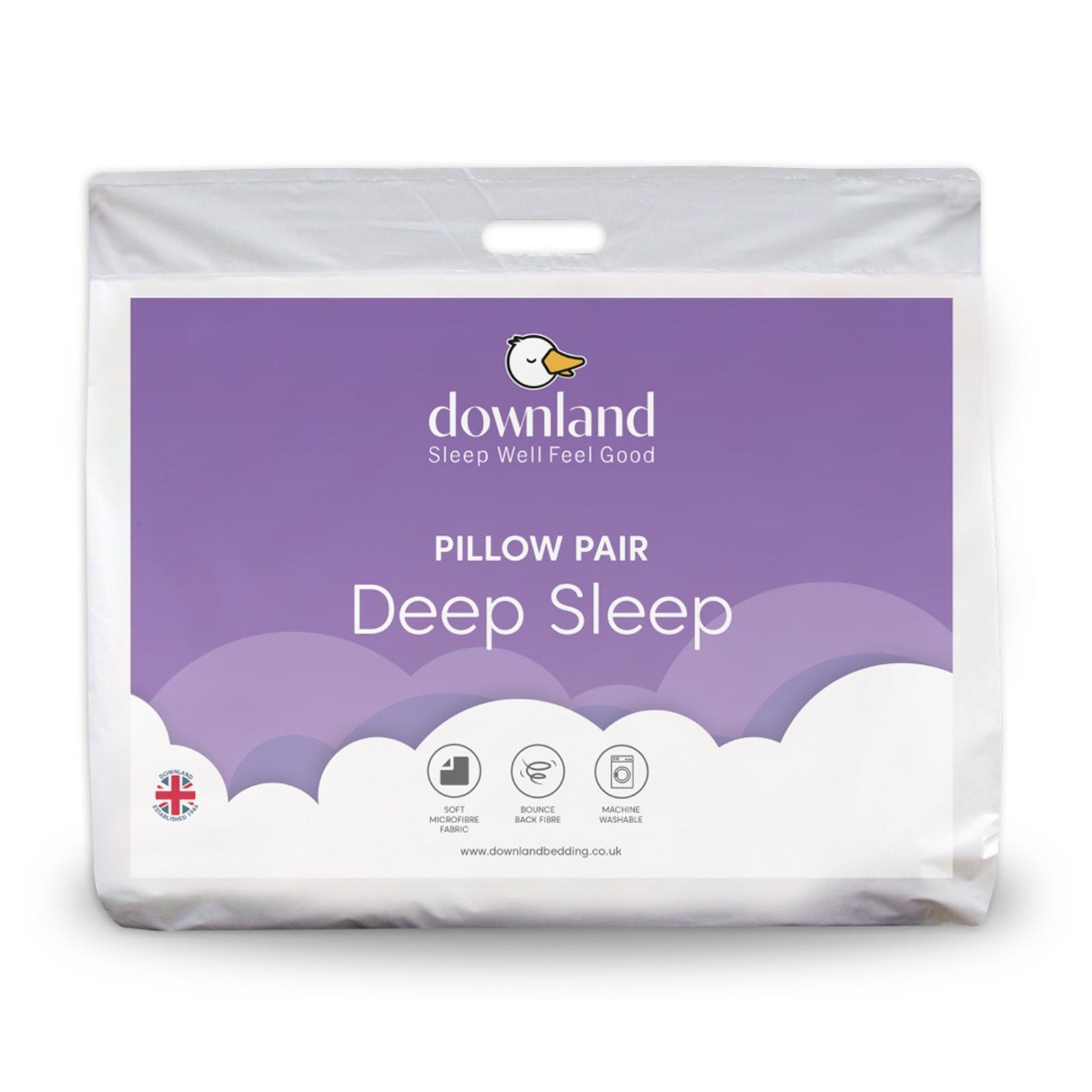 Pack Of 2 Pillows Deep Sleep Filled Bounce Back - image 1