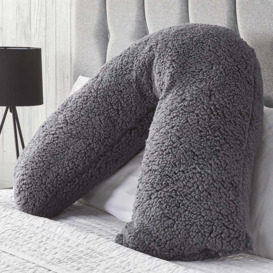 Teddy Fleece V Shaped Pillow Support Pregnancy Orthopaedic Cushion - thumbnail 1