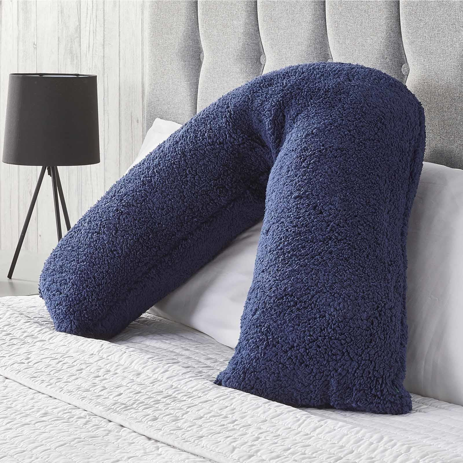 Teddy Fleece V Shaped Pillow Support Pregnancy Orthopaedic Cushion - image 1