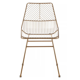 Comfortable Small Metal Wire Chair, Metal Chair for Kitchen, Outdoor Tapered Metal Chair for Patio