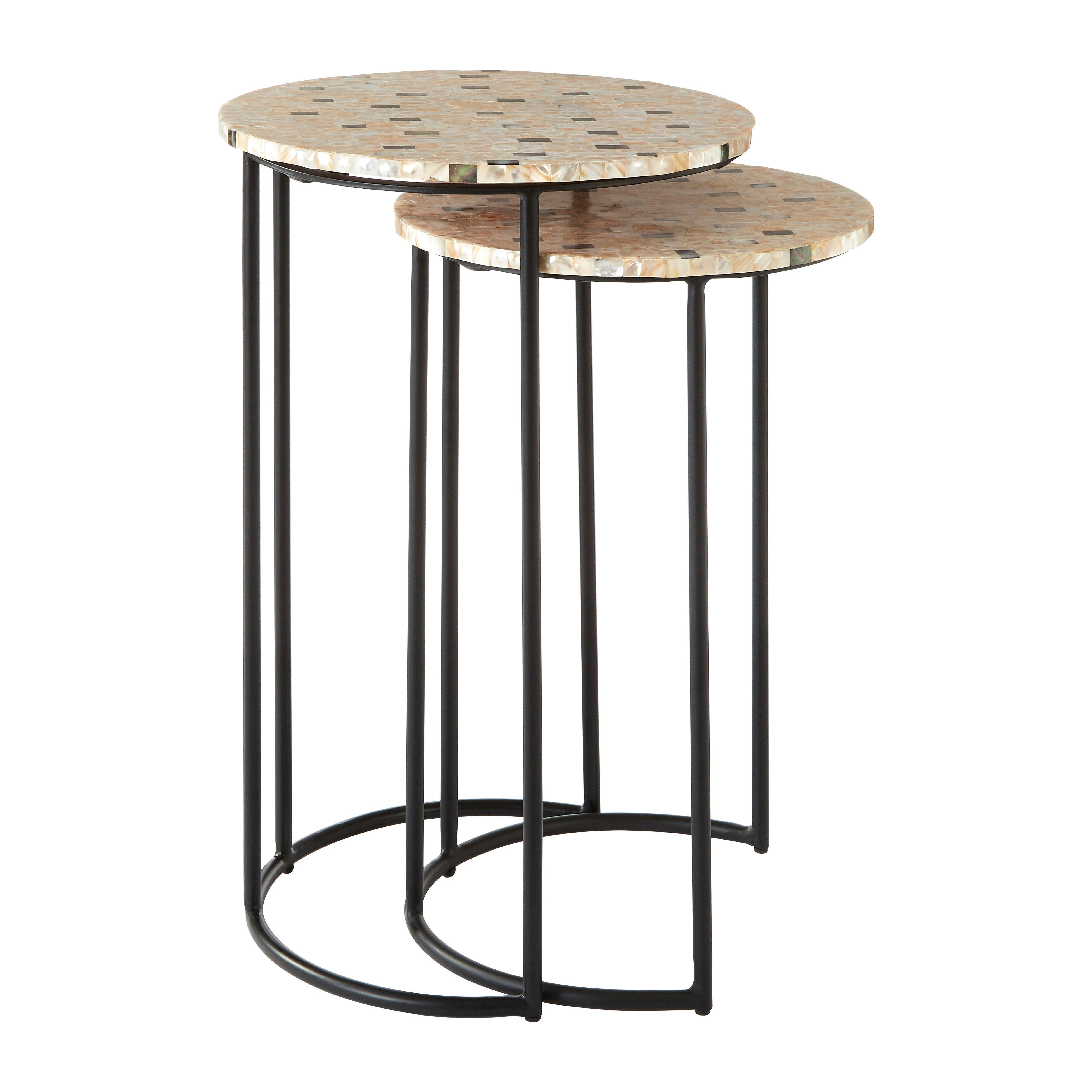 Hall Mother Of Pearl Side Tables - image 1