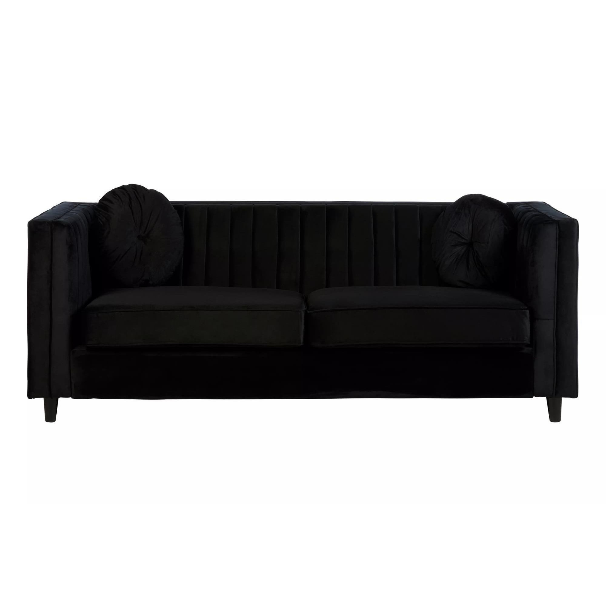Farah Three Seater Velvet Sofa - image 1