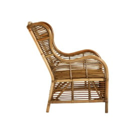 Grey Natural Kubu Rattan Chair, Eco-Friendly Rattan Outdoor Armchair - thumbnail 3