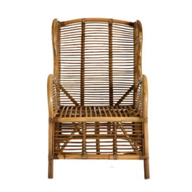 Grey Natural Kubu Rattan Chair, Eco-Friendly Rattan Outdoor Armchair - thumbnail 1