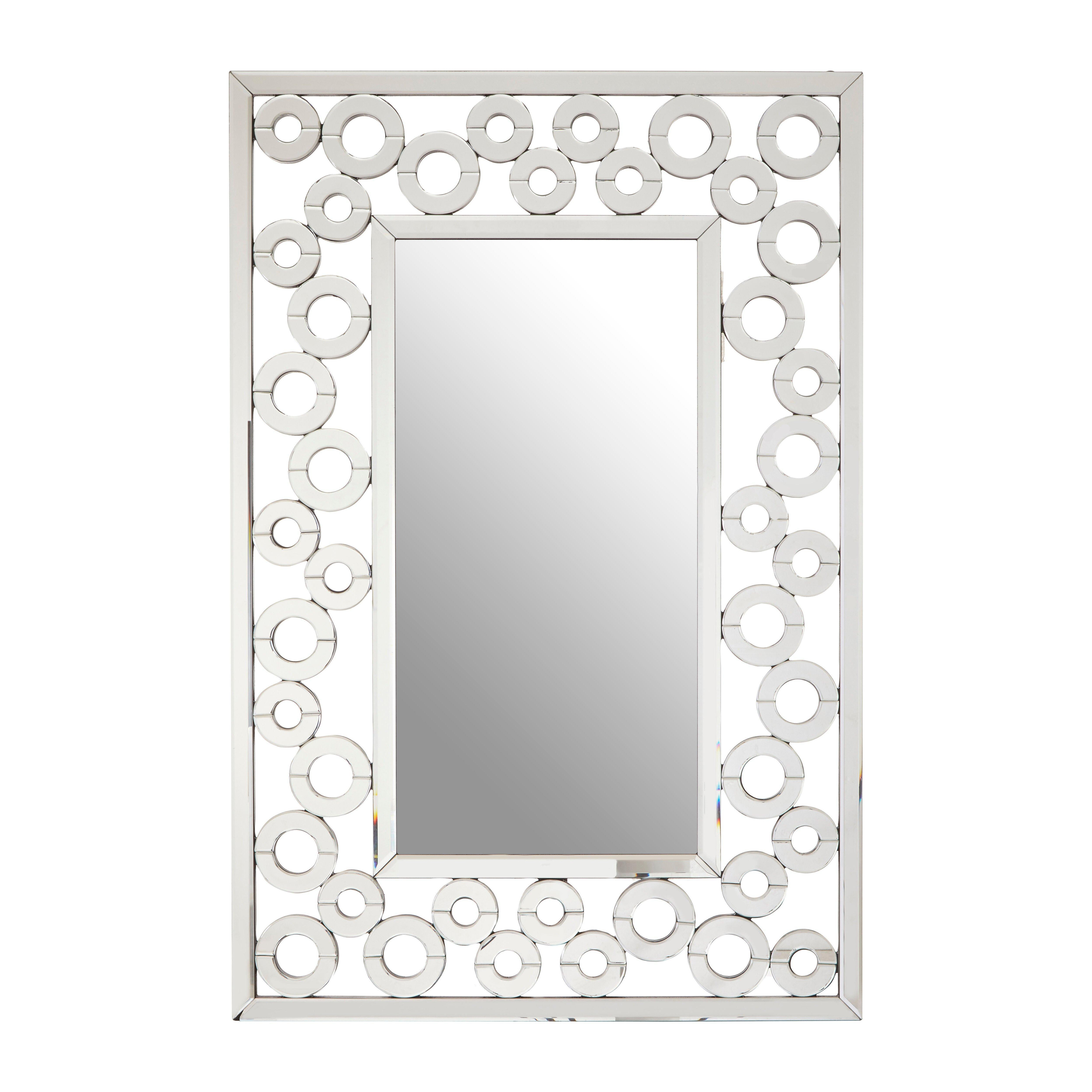 Puzzle Wall Mirror with Scrolled Frame - image 1