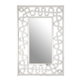 Puzzle Wall Mirror with Scrolled Frame - thumbnail 1