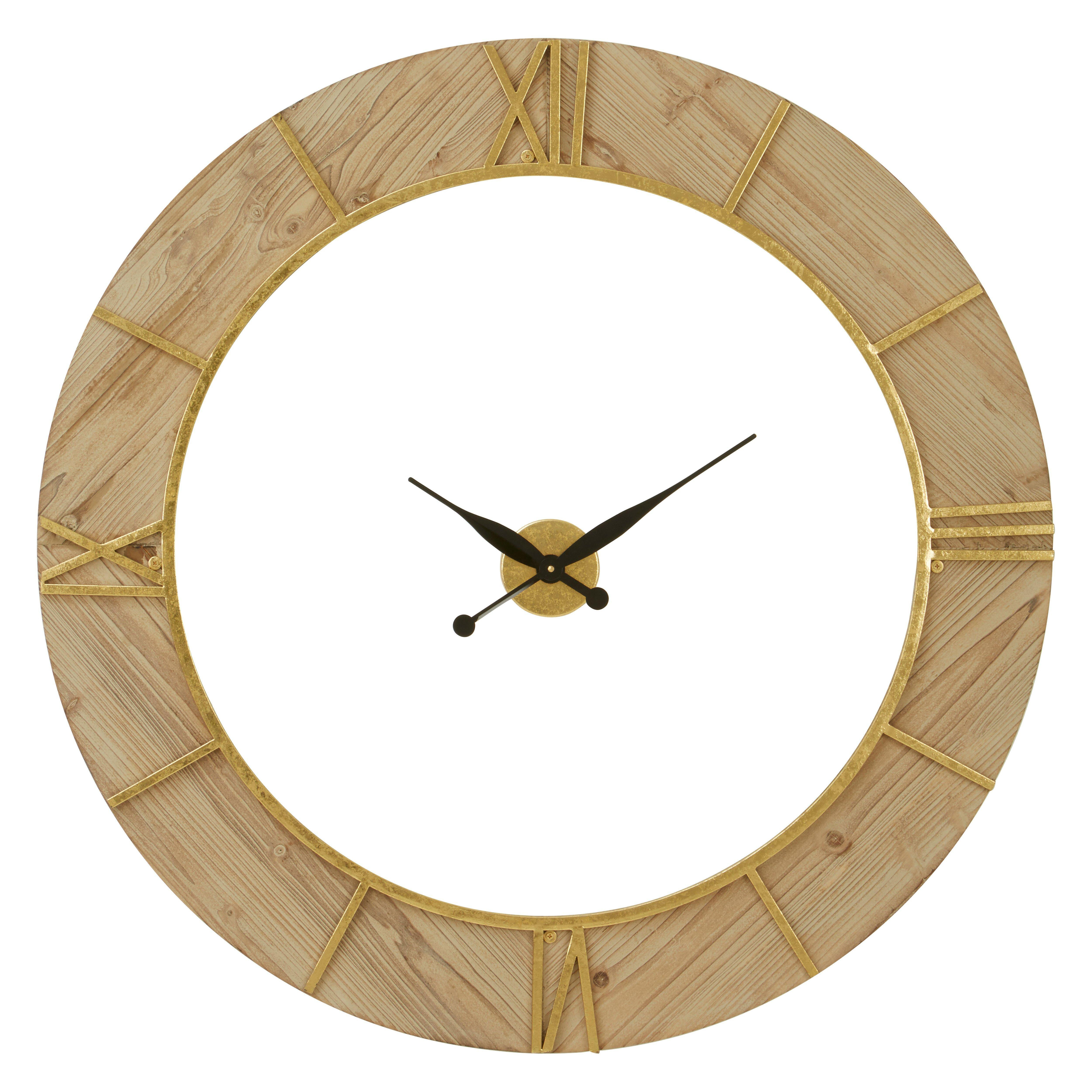 Interiors by Premier Yaxi Wall Clock with White Face - image 1