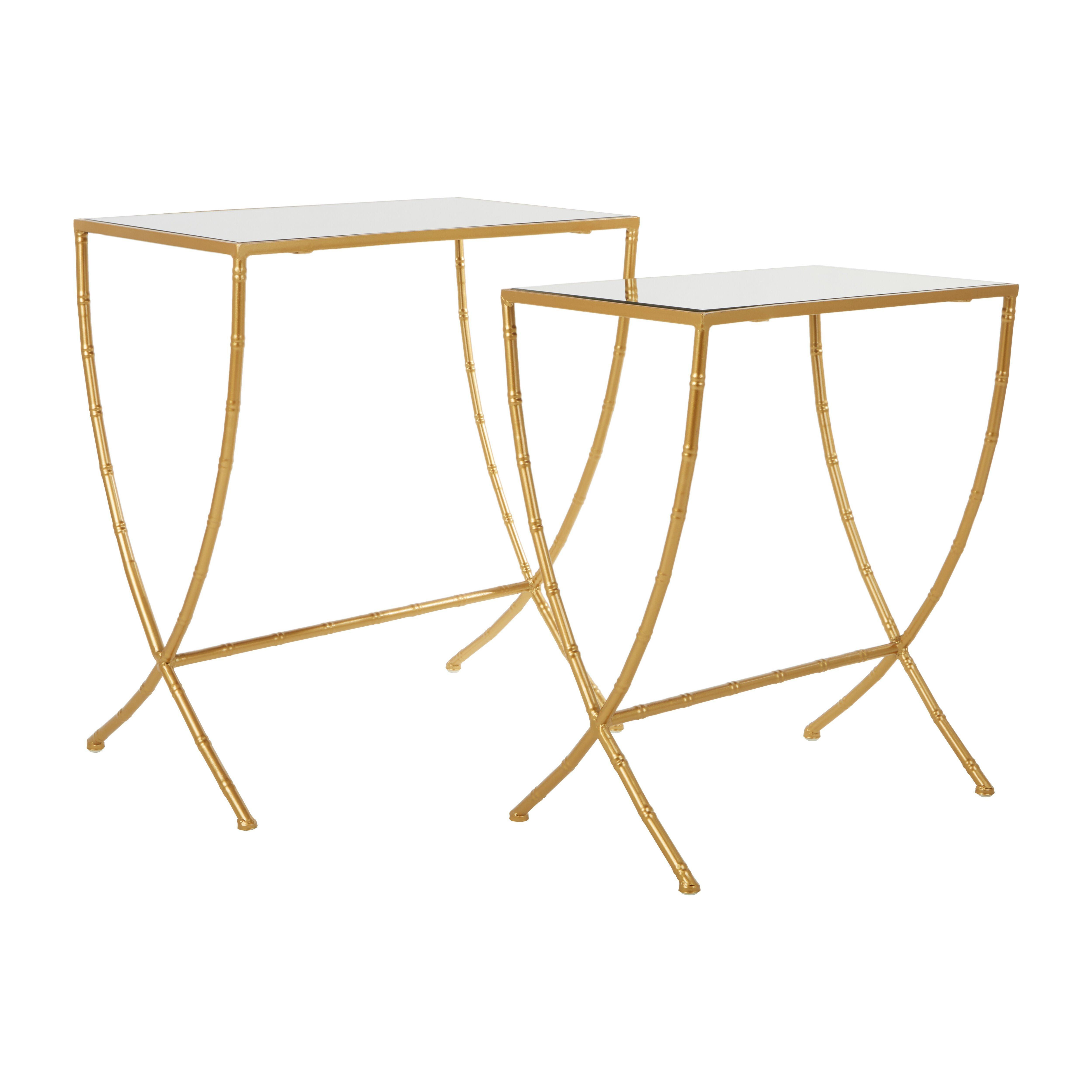 Avantis Set Of 2 Bamboo Design Side Tables - image 1