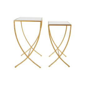 Avantis Set Of 2 Bamboo Design Side Tables - thumbnail 3