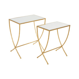 Avantis Set Of 2 Bamboo Design Side Tables - thumbnail 2
