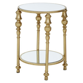 Marcia 2 Tier Gold Finish Side Table - thumbnail 2
