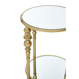 Marcia 2 Tier Gold Finish Side Table - thumbnail 3