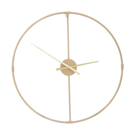 Interiors by Premier Wall Clock With Gold Finish Metal Open Frame