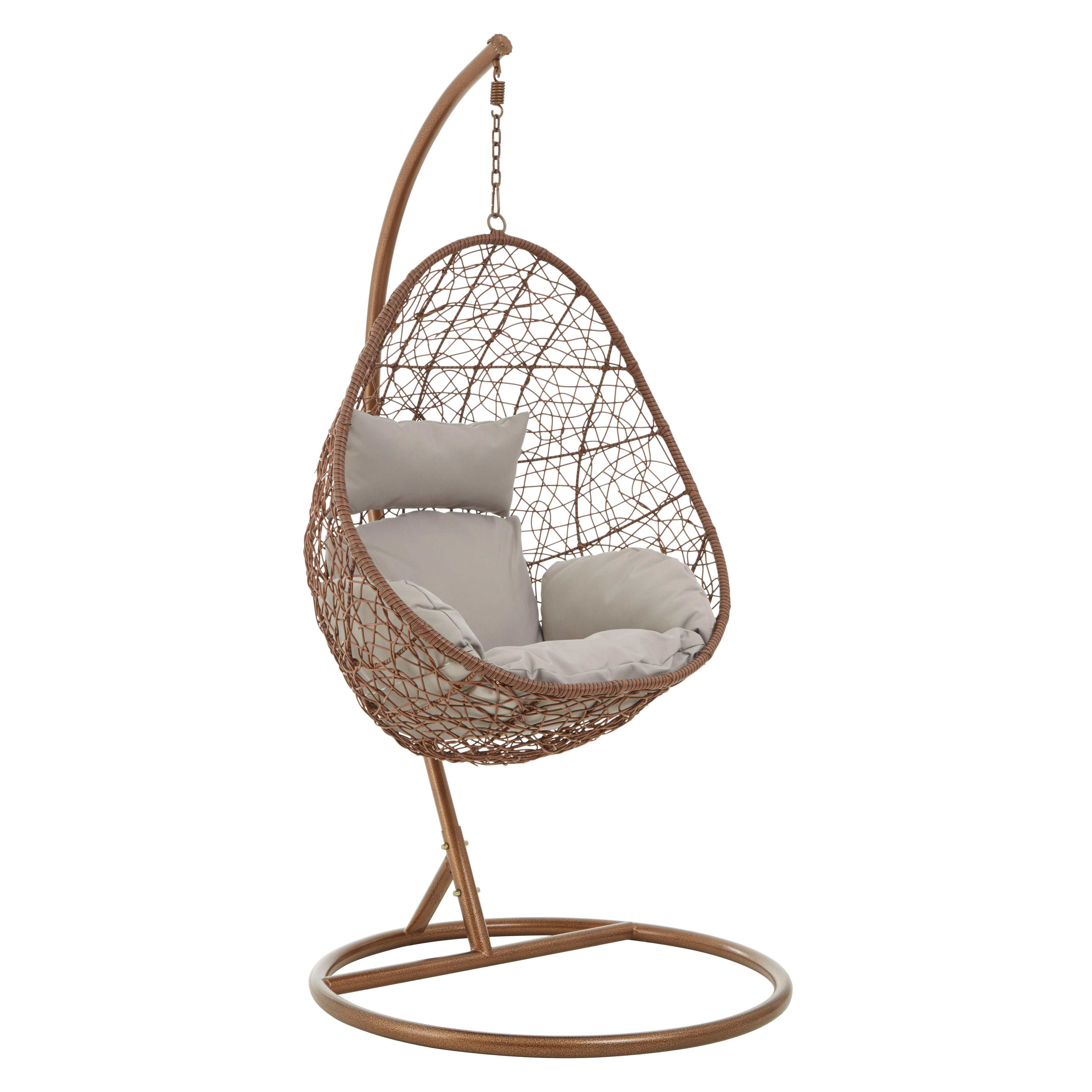 Brown Rattan Hanging Chair - image 1