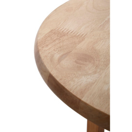 Round Rubberwood Side Table - thumbnail 3