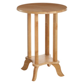 Round Rubberwood Side Table - thumbnail 2