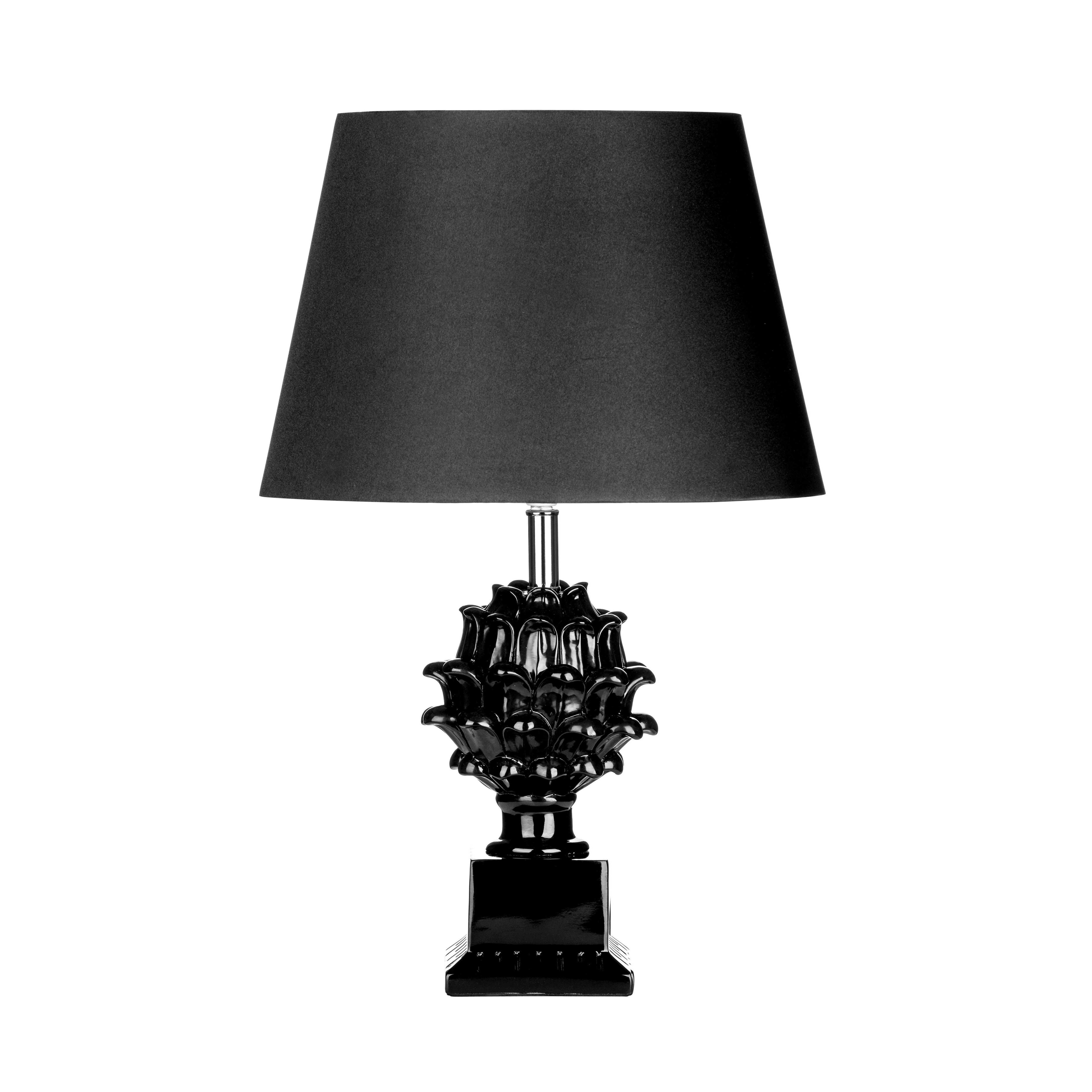 Interiors by Premier Melano Black Polyresin Table Lamp
