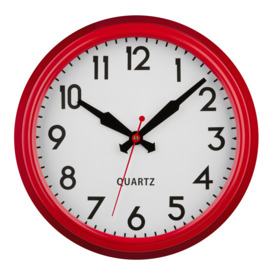 Maison by Premier Red Metal Lined Rim Wall Clock - thumbnail 1