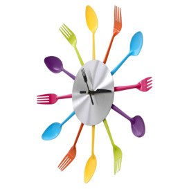 Maison by Premier Multi Coloured Cutlery Wall Clock - thumbnail 2